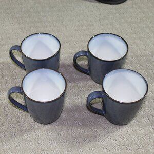 Sango Concepts Blue Ombre Eggplant Coffee Mugs 4in Discontinued Set of 4